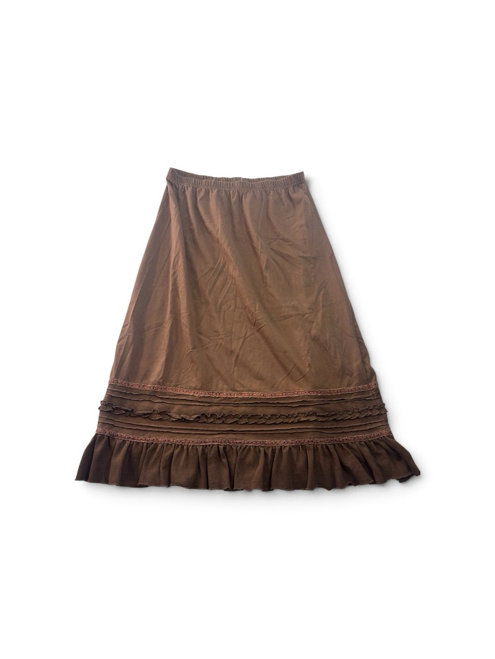 Two-Twenty Collection Blair Brown Midi Skirt Women’s Size Medium Petite TallVTG